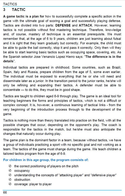 FUTSAL From A to Z: FUTSAL 6-9 Years, the First Book