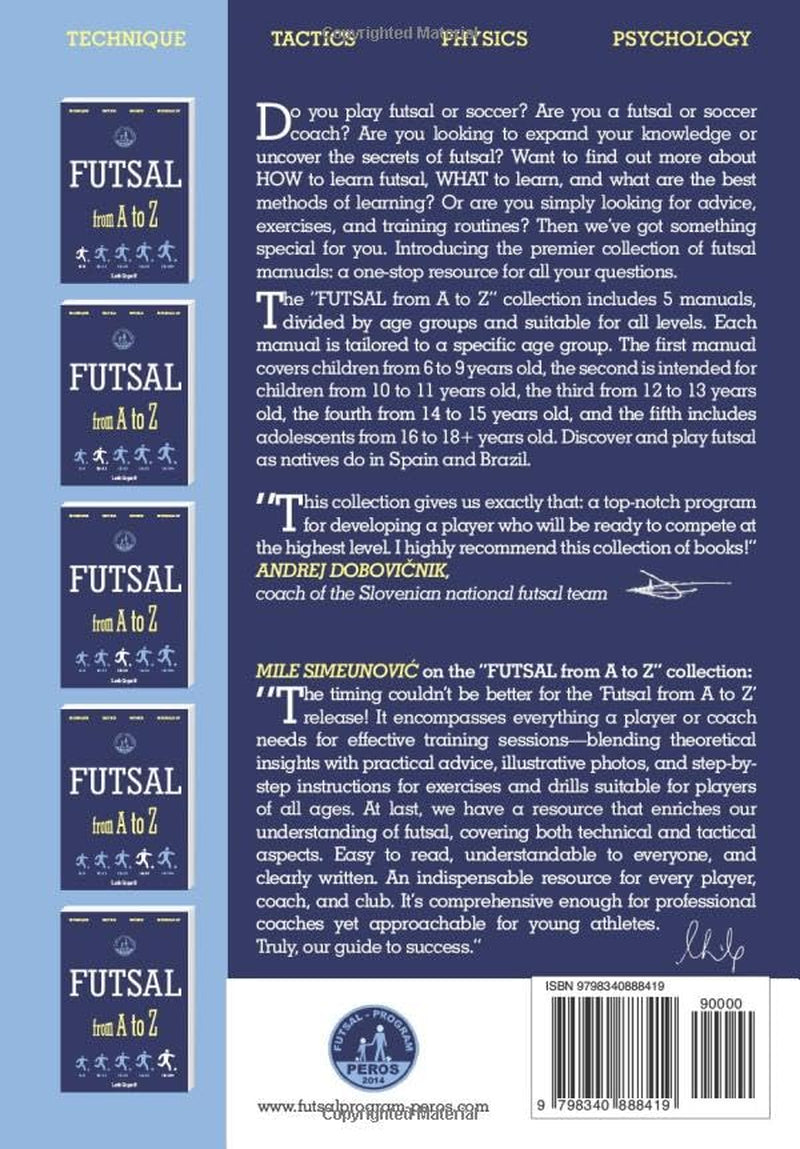 FUTSAL from a to Z: FUTSAL 16-18+ Years, the Fifth Book